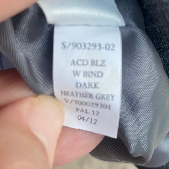 Gap The Academy Blazer Size 2 Dark Gray Fully Lined - Picture 9 of 12